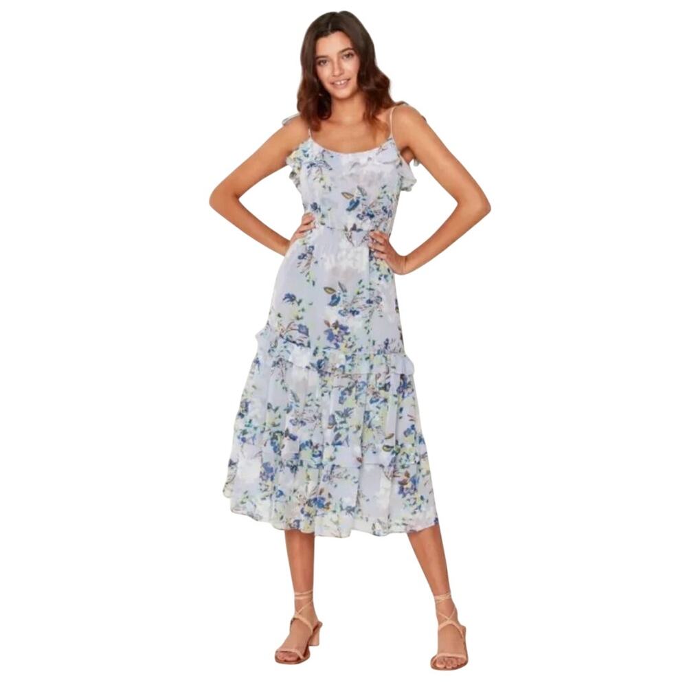 MISA LOS ANGELES Inae dress in periwinkle floral Women's Small